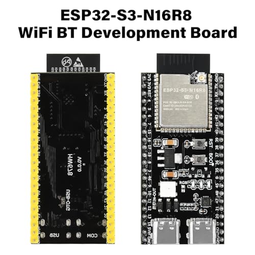 ESP32 S3 N16R8 DevKitC-1 Module, for ESP32 S3 Development Boards with WiFi, Bluetooth 5.0 for Arduino, USB C with Antenna + IPEX (2 PCS) - Image 5