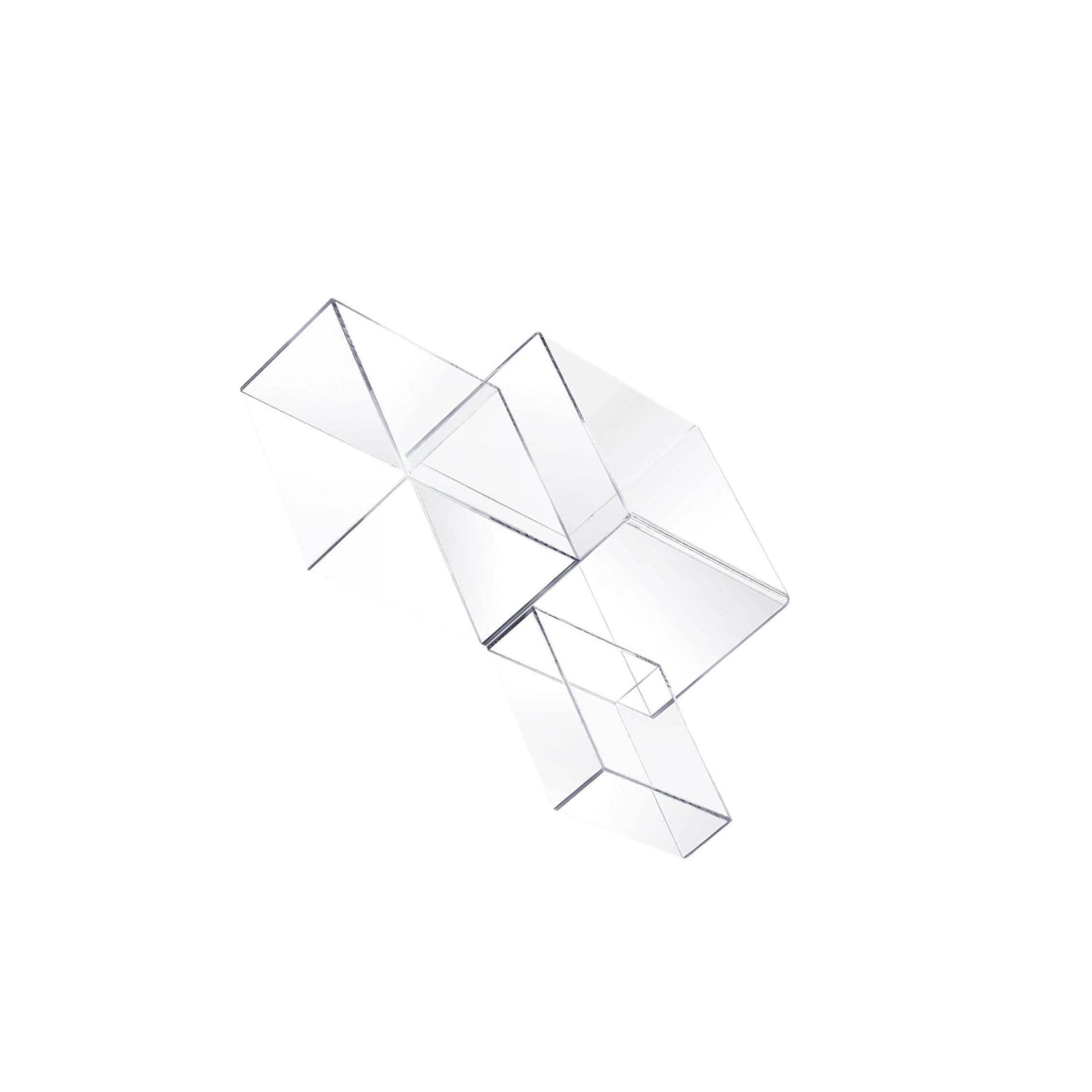 Set di alzate in Acrilico Resistente per Matrimoni, Cupcake, Chiaro | cibo, feste, brunch, buffet, 5,98 pollici x 5,98 pollici x 1,97 . Alzata per cibo per tavolo da buffet, espositore in
