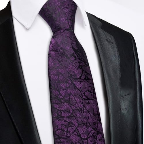 Image of Hi-Tie Zipper Ties for Men Pre-tied Tie Set Lapel Pin Pocket Square and Cufflinks Formal Business Wedding Adjustable Necktie