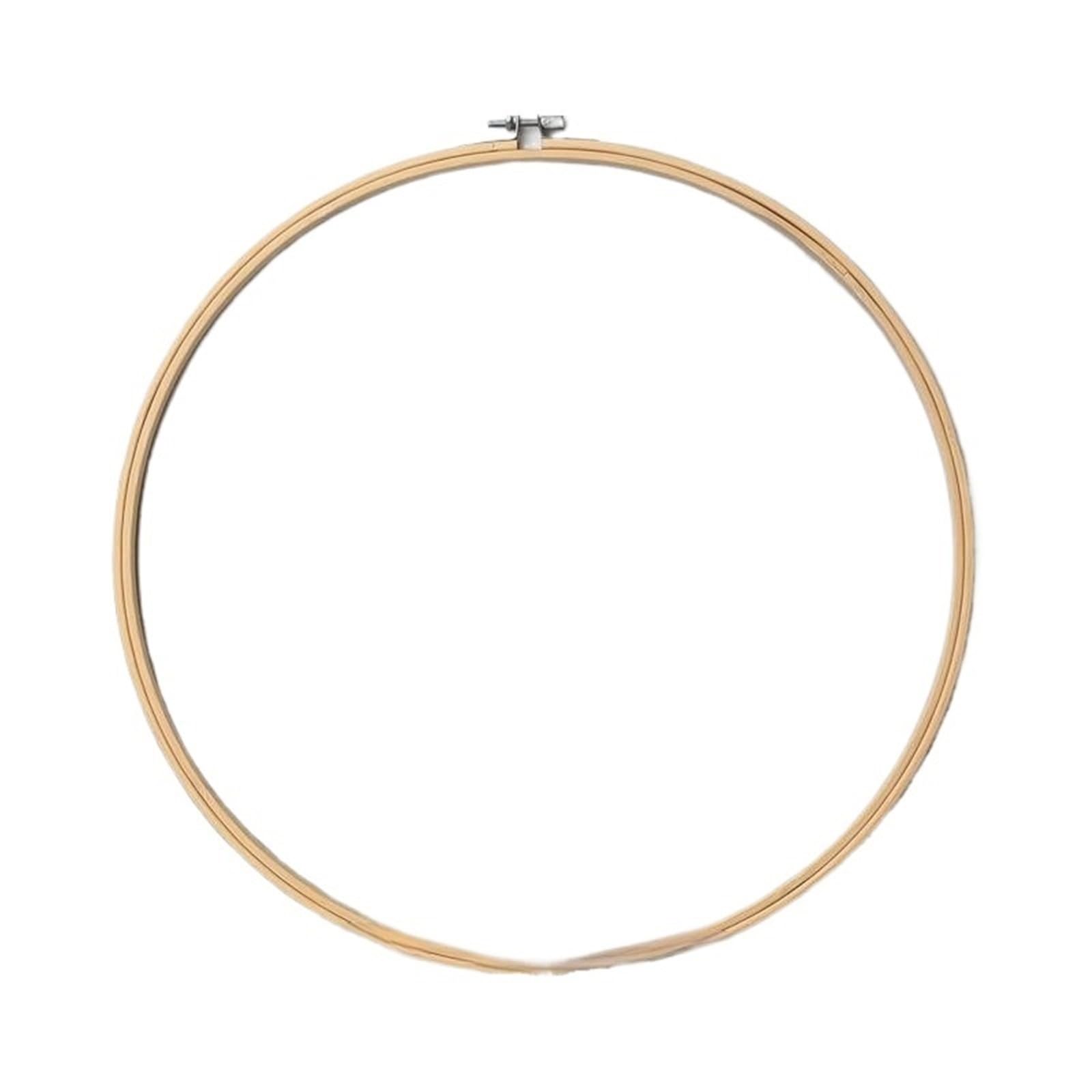 ENSDIEPLS Cross Stitch Hoop Ring, Mini Embroidery Hoop Embroidery Tools Adjustable Compact Round Wood Frame DIY(36cm)