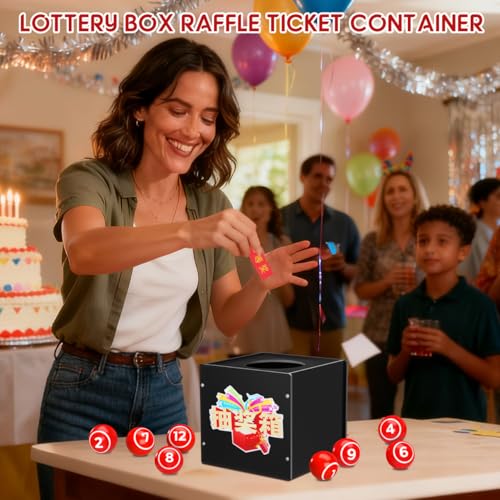 Boîte de tombola Didiseaon urne cube multifonction pour tickets et dons