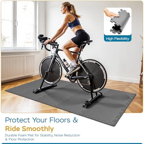 Durable EVA Gym Mats for Home Non-Slip Foam Mats – 1 cm thick Interlocking Floor Mats for Gym Flooring and Garage Floor Tiles (30x30, Pack of 10) (Grey, Pack of 1) - Image 6