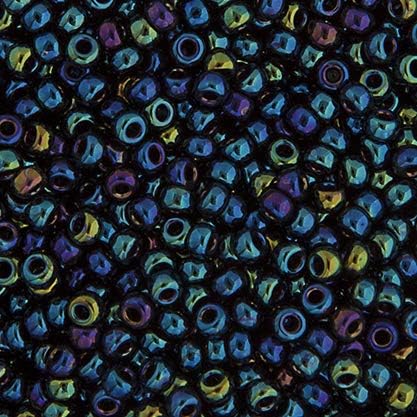 Miyuki Seed Bead 15/0 APX.22g - Blue Opaque Iris Japanese Glass Seed Beads
