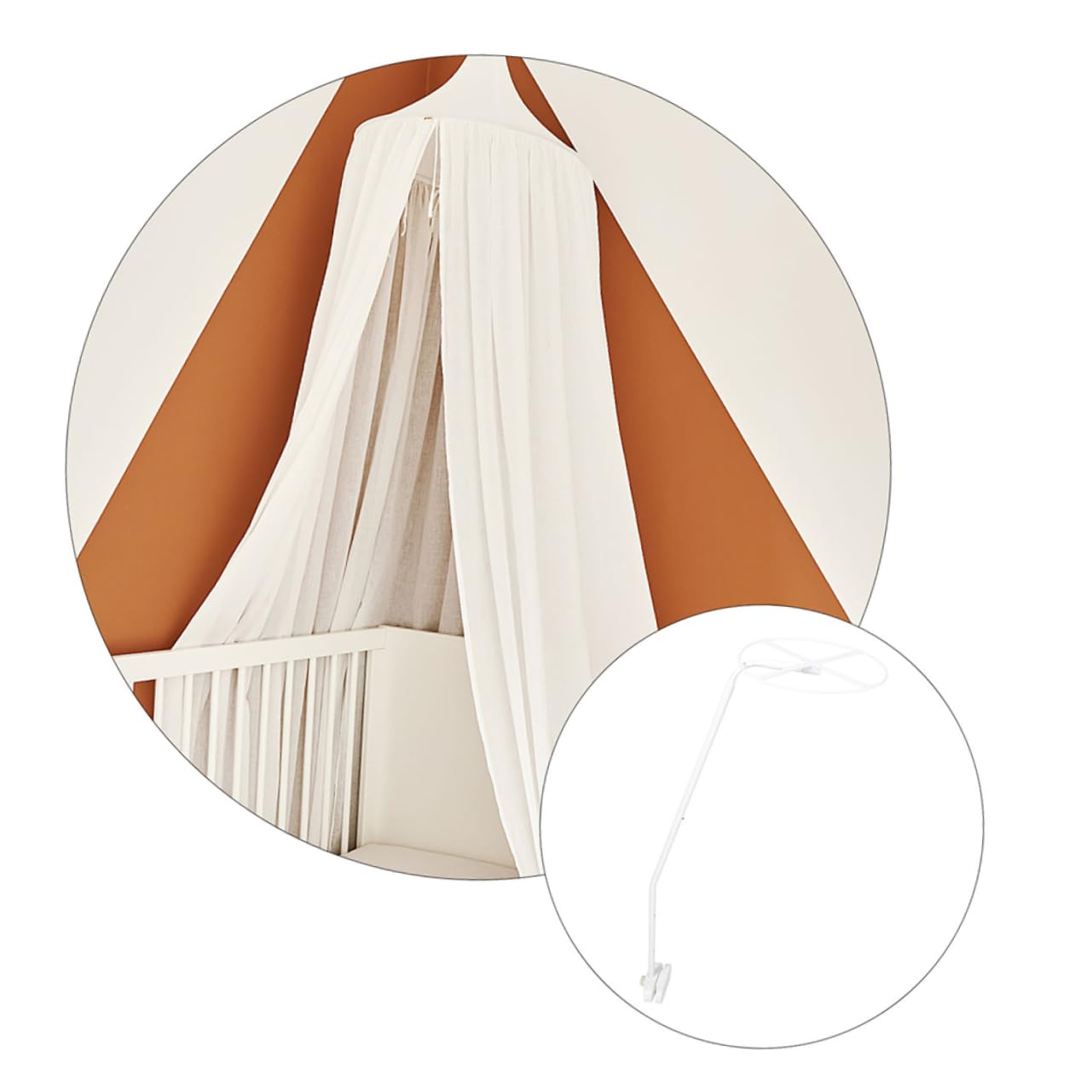 2 Set per Zanzariera Culla Acciaio da Facile da Assemblare Robusto e Duraturo per Culle e Lettini Accessorio per Installazione Veloce Della Rete Protettiva