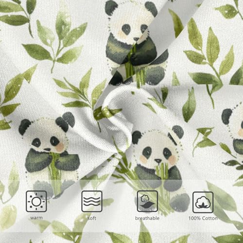 Boys' Exclusive Briefs Toddler Underwear 95% Combed Cotton Boxerbriefs 2T Watercolor Panda Bamboo Pattern3