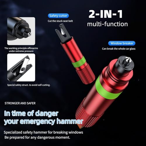 Image of 2-in-1 Car Window Breaker Seatbelt Cutter,Emergency Safe Hammer Escape Tool