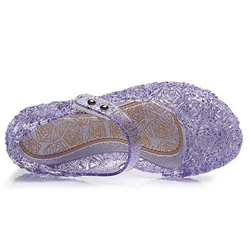 techcity Princess Girls Sandals Dress Up Dance Party Cosplay Jelly Shoes for Kids Toddler Mary Janes2