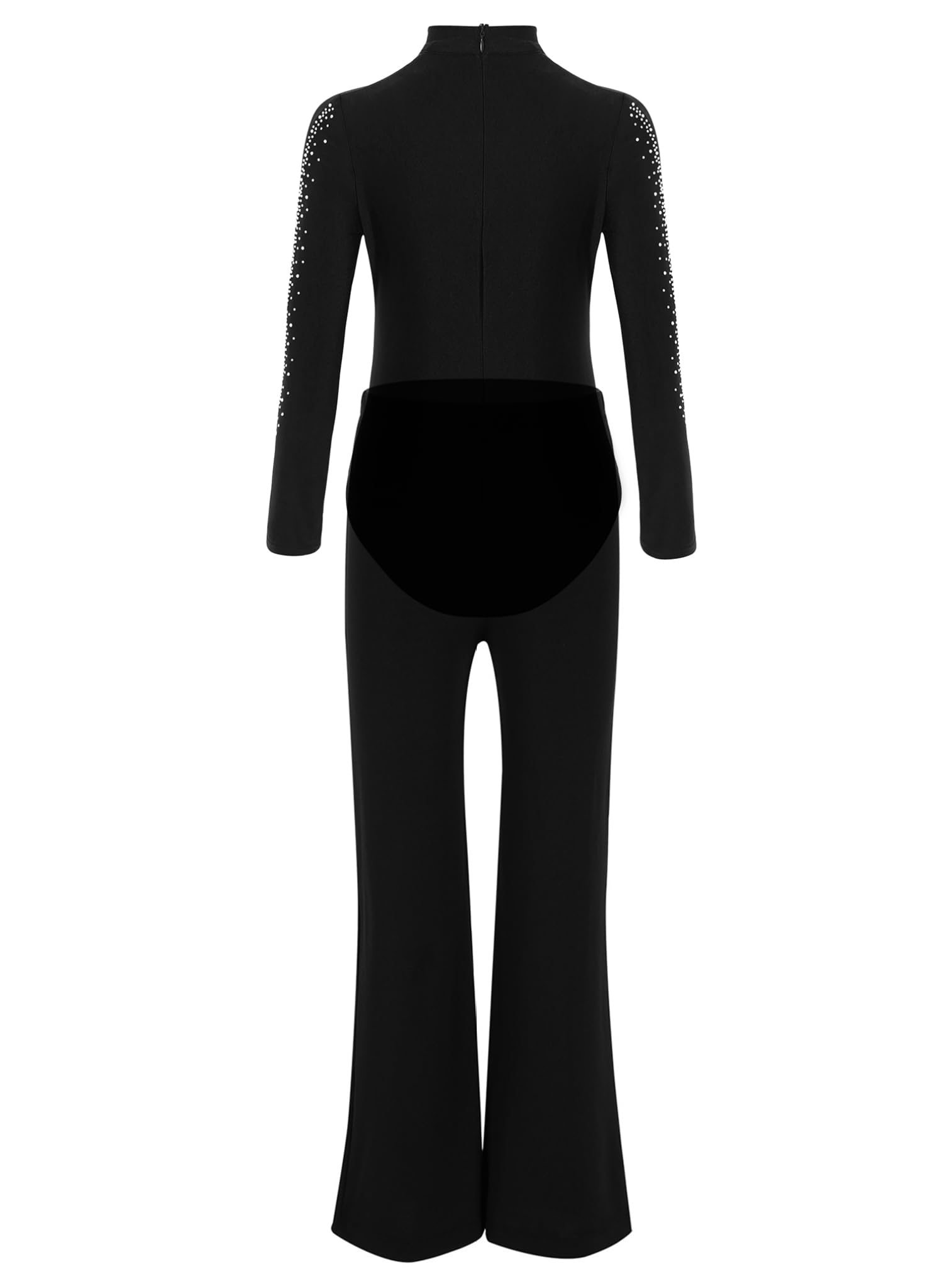 ranrann Camicia da Ballo Bambino con Strass Body Danza Classica Ragazzo Pantaloni Vita Alta per Latino Samba Rumba Balletto Tuta Pattinaggio Artistico Dancewear