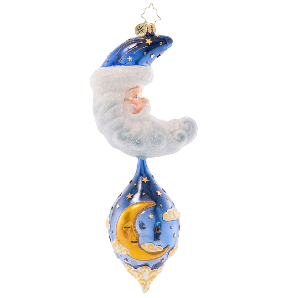 Christopher Radko Hand-Crafted European Glass Christmas Decorative Ornament, Daystar Santa
