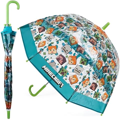 Minecraft Folding Clear Dome Umbrella for Kids Cover