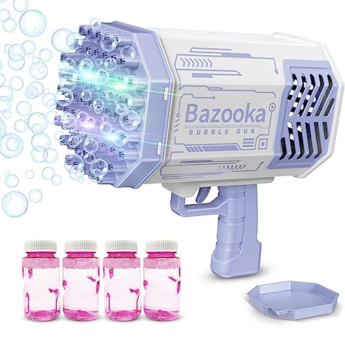 Image of Bubble Gun for Kids - 69 Holes Bubble Machine Bubble Blaster Rocket Bubble Gun Toys for Party Outdoor Children Play