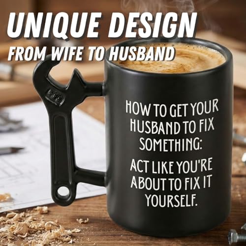 Taza de cerámica con asa de llave de 13.5oz miniatura 2