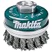 Makita 1 Piece - Banded Knotted Wire Cup Brush For Grinders - Ultra Heavy-Duty Conditioning For Metal - 2.5" x 5/8-Inch | 11 UNC