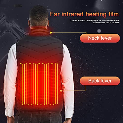 Chaleco calefactor USB MFXI lavable con 3 temperaturas ajustables para actividades de exterior 5