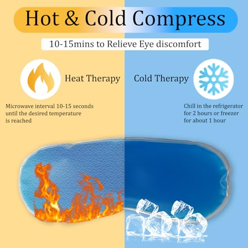 Image of Aqua Ice Face & Eye Cooling Gel Pad and Aloe Vera Gel Mask Ice Pack for Face and Eye Patches Remove Dark Circles, Fatigue Cool Eyes Patch Pads Eye Care | Facial Skin Refresh Face Mask for Hot & Cold Therapy (Aloe Eye Cooling Pad, Aloe Hole Eye Mask)