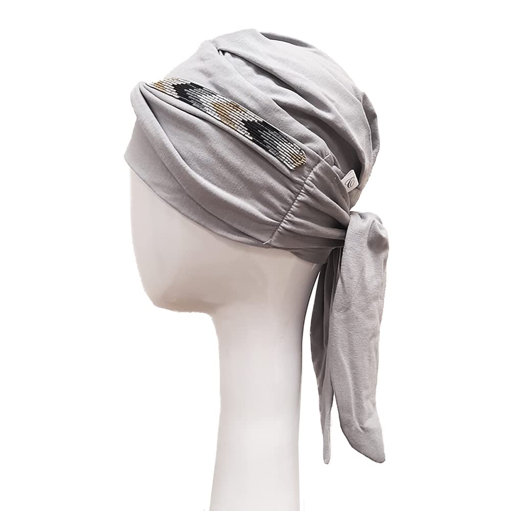 CAREBELL Pañuelo Oncológico/Modelo Smooth/Diseño Murano/Ideal para pacientes con Pérdida de Cabello/Tejido de Bambú/Cómodo y Suave/Quimioterapia y Alopecia