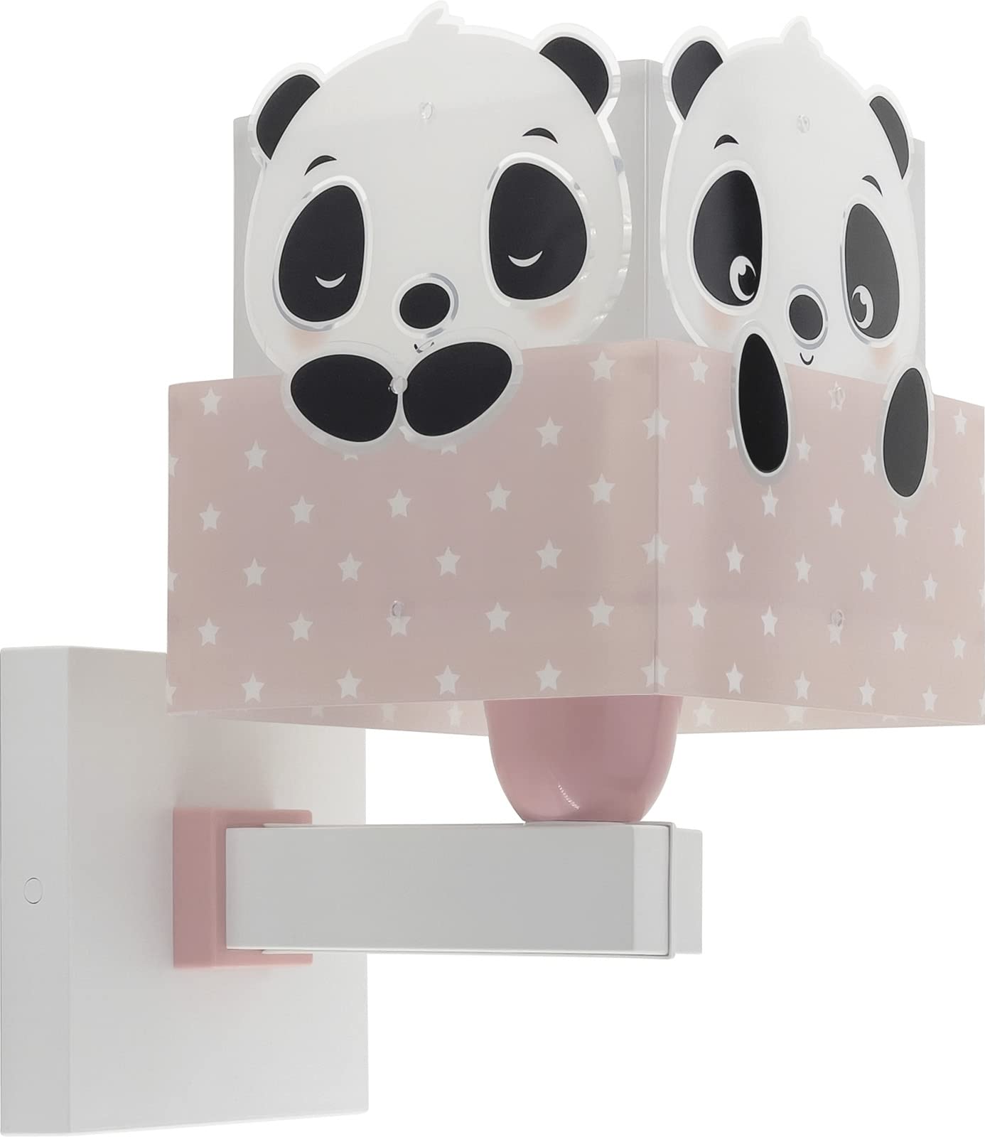 Dalber Lámpara Aplique Infantil De Pared Panda Rosa, 63169S, E27