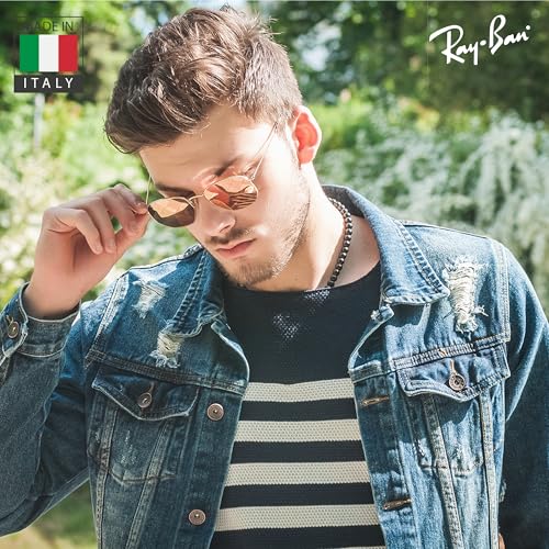 Image of Ray-Ban RB3548N HEXAGONAL FLAT LENSES Square-Round Shape Sunglasses for Men & Women with Official Eyewear Kit
