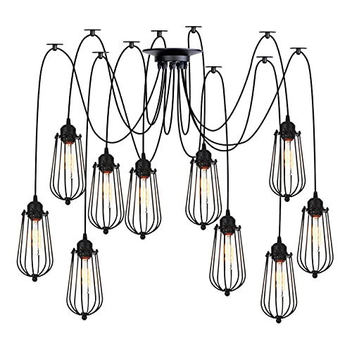 Lampe araignée de plafond semi-encastrée réglable et robuste