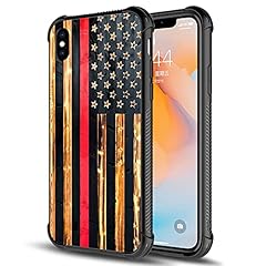 Red Line Wood grain flag