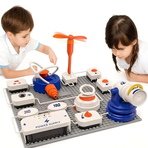 Image of Science STEM Kits for Kids, Electronics Exploration Kit, 41 Pcs DIY Circuit Parts, Over 700 Projects, STEM Educational Toy Gifts for Kids Boys Girls Ages 3 4 5 6 7 8 9 10 11 12, Color Project Manual
