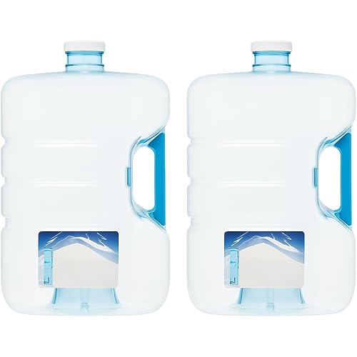 RK Prime 3 Gallon Water Jugs 2 Pack – Stackable & Refillable BPA Free Plastic Containers with Handles, Durable Water Storage Bottles for Home, Office, Camping & Emergency Use