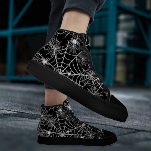 Spider Web High Top Canvas Shoes for Men Women High Top Sneakers Lace Up Casual Shoes Gifts for Boyfriend Girlfriend2