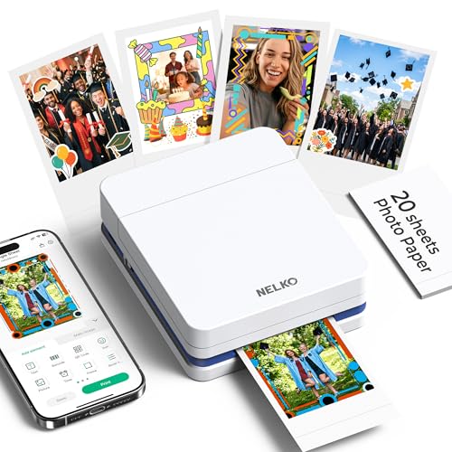 Nelko Photo Printer, PP01 Color Mini Portable Printer, Instant...