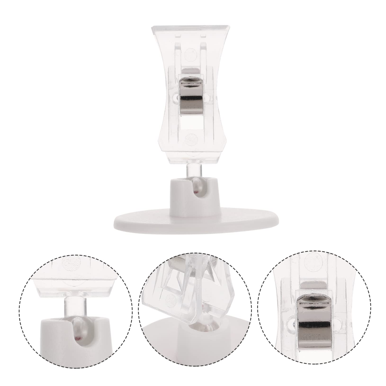 VILLCASE 48 Pz Porta Etichette Da Scaffale Clip Stand Porta Segnaletica Clip Sul Posizionare Le Clip Cartelli Espositivi Clip Per Etichette Da Tavolo Clip Girevoli Plastica