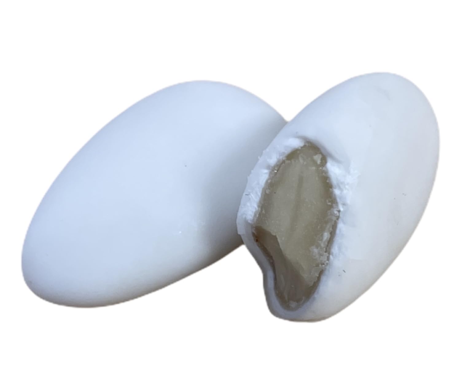 Dulcefina chocolate and Sweets, Italian Almond Confetti White, Thin Shell with Pistachio Flavor (Natural) (1.500 Lbs)