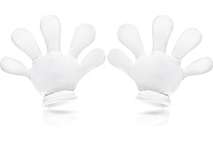 White Goofy Gloves Small - White Jumbo Cartoon Hands Halloween Costume Accessory...