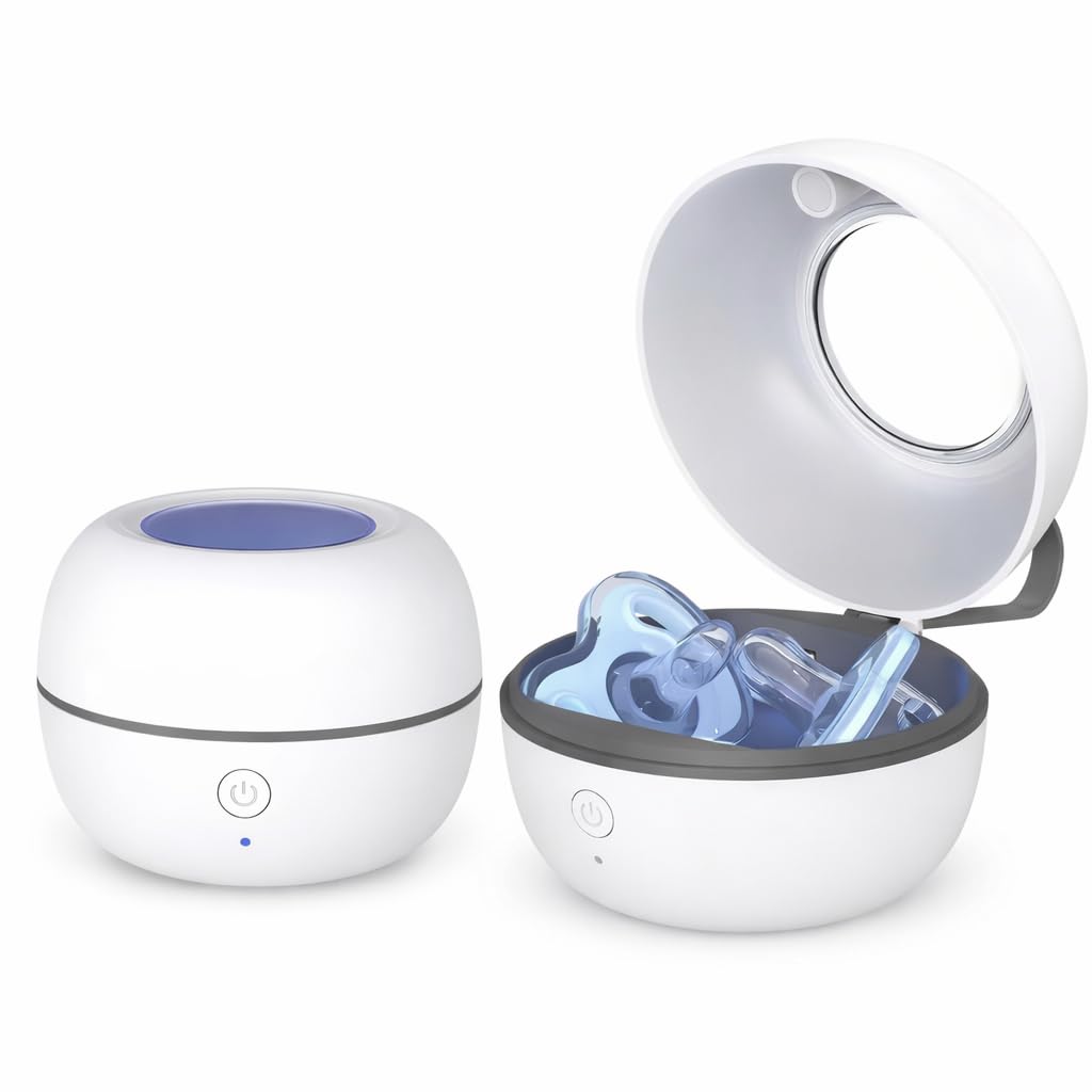 Portable UV Dummy Steriliser Box, Baby Pacifier Sanitiser 99.99% Sterilisation in 3 Minutes USB Type-C Rechargeable Travel for Dummies, Dentures, Braces Small Items for On-The-Go — view 8