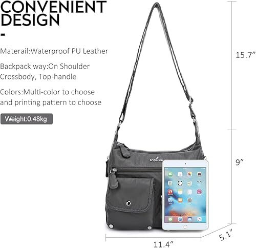 Miniatura 3 de Angel Kiss Bolsos cruzados para mujer, bolsos de hombro y monederos medianos de piel sintética