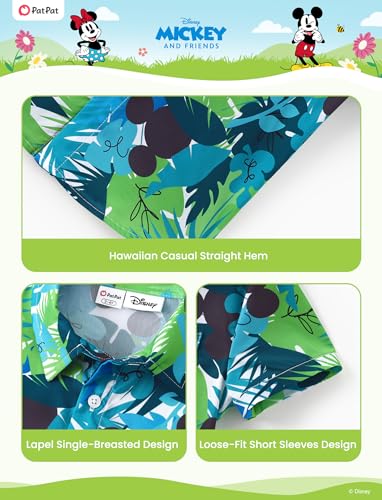 Image of Disney Marvel Spiderman Cars Stitch Star Wars Mickey Boys Hawaii Shirt Button Up Dress Shirts Short Tropical Shirt Kids 2-13Y
