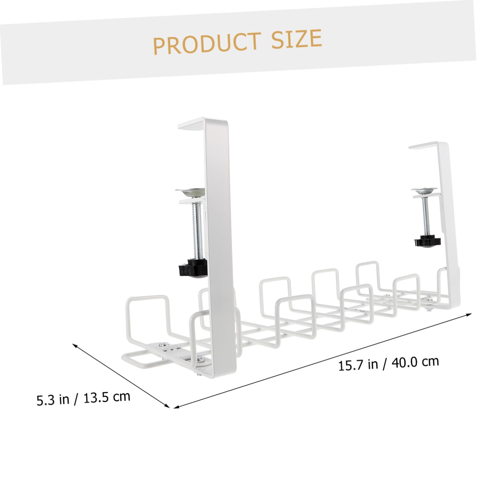 YARNOW Organisateur de Câbles sous Bureau Panier de Gestion de Câbles Support de Rangement pour Bureau à Domicile Étagère de Suspension