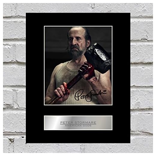 Peter Stormare signerad monterad fotouppvisning amerikanska gudar