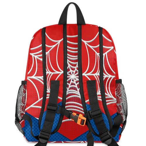 Toddler Backpacks for Boys Girls 2-4: Kids Cartoon Schoolbag Lightweight Waterproof Book Bag for Preschool, Kindergarten, Elementary Back to School Children 12 Inch, Red Spider Web4