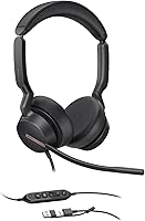 Vista 1 de Yealink Auriculares USB UH46 con micrófono, auriculares con cable con 3 micrófonos con cancelación de ruido para PC/computadora/portátil, equipos