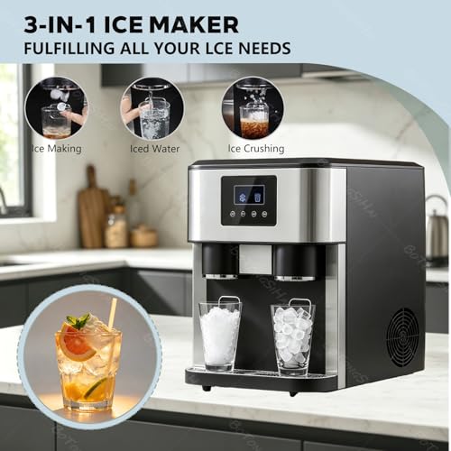 Máquina de Hielo 3 en 1 con Pantalla LCD y Tapa miniatura 2
