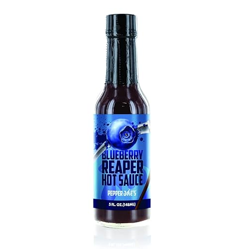 Pepper Joe's Salsa picante de Blueberry Carolina Reaper Salsa de Carolina Reaper premium totalmente natural Hecha con chile más caliente del mundo