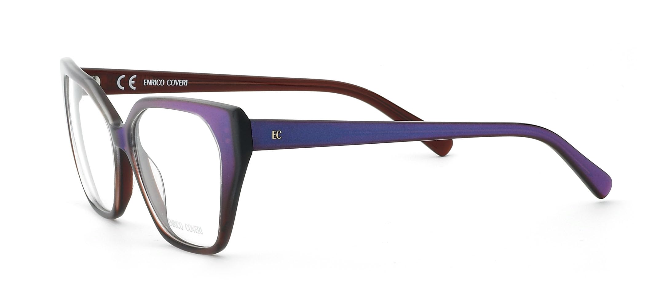 Enrico Coveri Okulary korekcyjne ECV137 damskie oprawki, Fioletowy