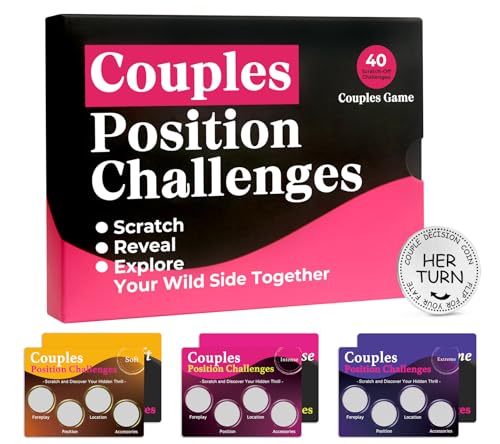 Nuyviare Couples Games for Bedroom Fun Couple Position Challenges 40 Scratch Off Cards Game Love Date Night Ideas Valentines Gifts for Him Her Couples Gifts