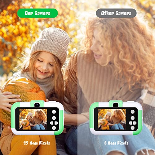 Kids Video Camera Girls Toys - Kids Camera Toddler Camcorder Christmas Birthday Gifts For Children 3-10 Years Old, Kids Digital Camera For Girls And Boys With 32Gb Sd Card 2.4" Screen Purple Green #TOP2