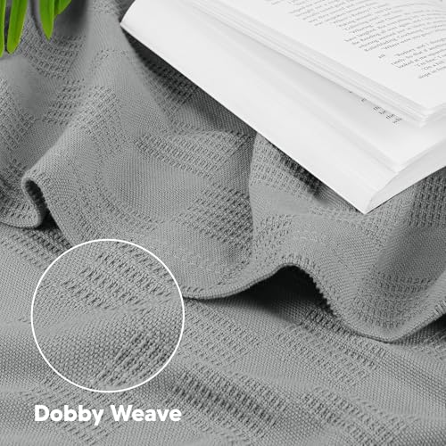 Image of Utopia Bedding 100% Cotton Thermal Blanket Cool Grey Queen Size Soft, Lightweight, Breathable, Cozy Spring and Summer Blankets for Bed, Home Room Decor Gifts for Women and Men (90x90 Inches)