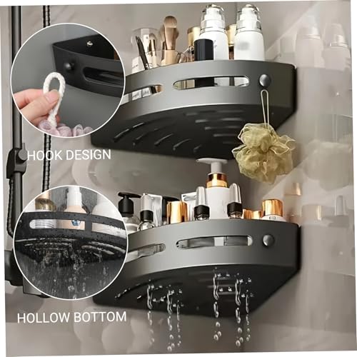 Étagère de douche d'angle sans perçage pour optimiser les petits espaces - 3