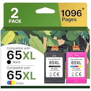 65XL Ink Cartridges Black/Color Com...