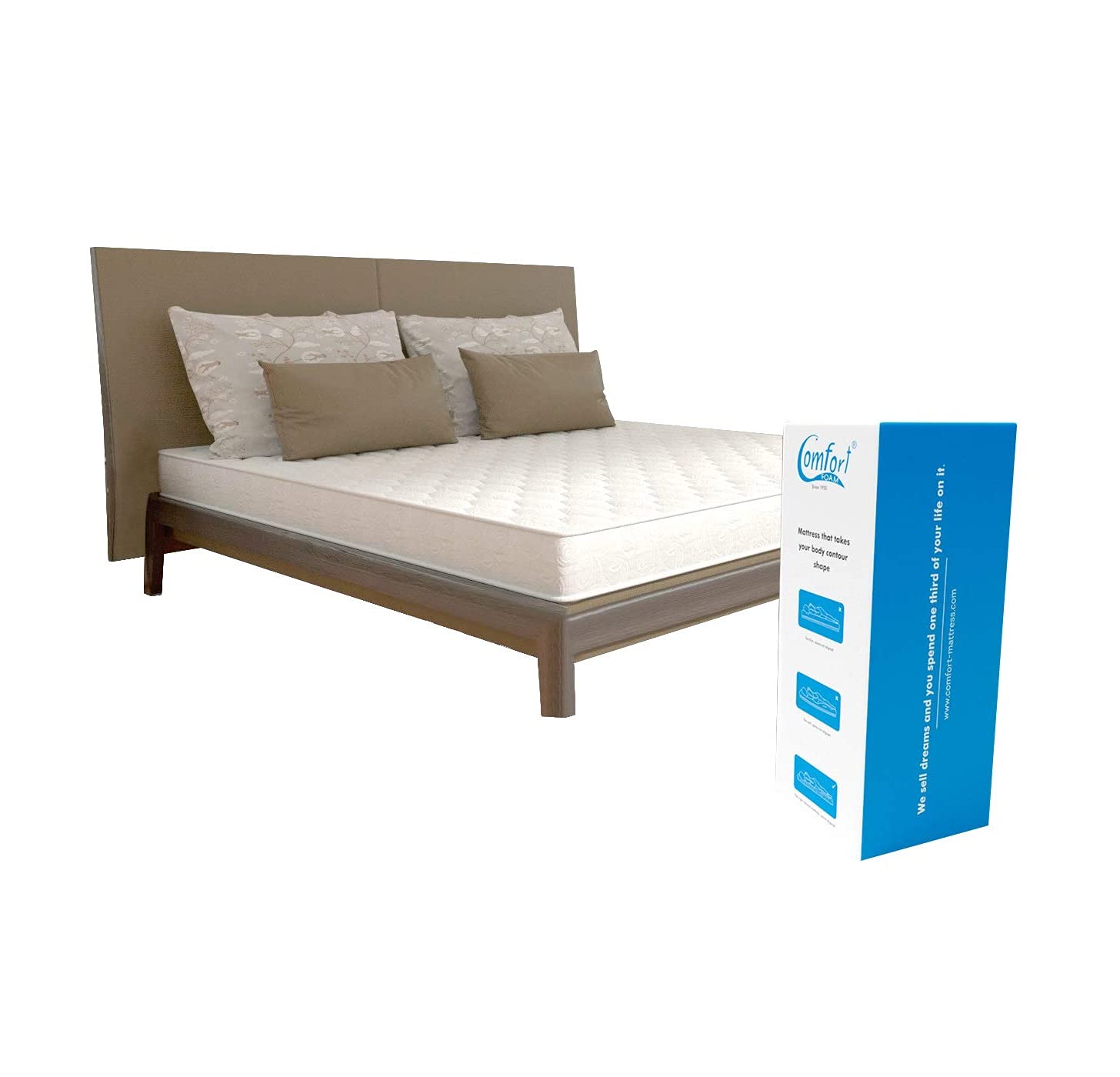 Comfort MATTERESSES Dual Side 'Mattress in a Box', 100% Natural and Organic, for Healthy Sleep, Non-Toxic (King Latex, 72X30X6)