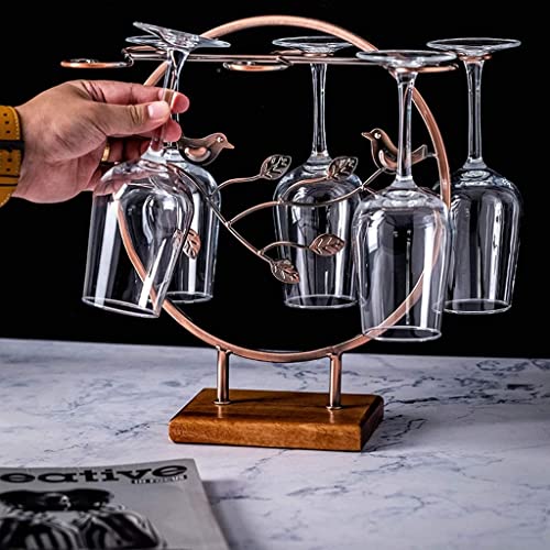 Soporte para botellas de vino de hierro y madera miniatura 5