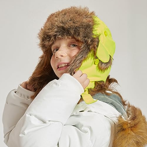 Faux Fur Safety Reflective Aviator Trapper Hat Snow Ski Trooper Winter Cap3