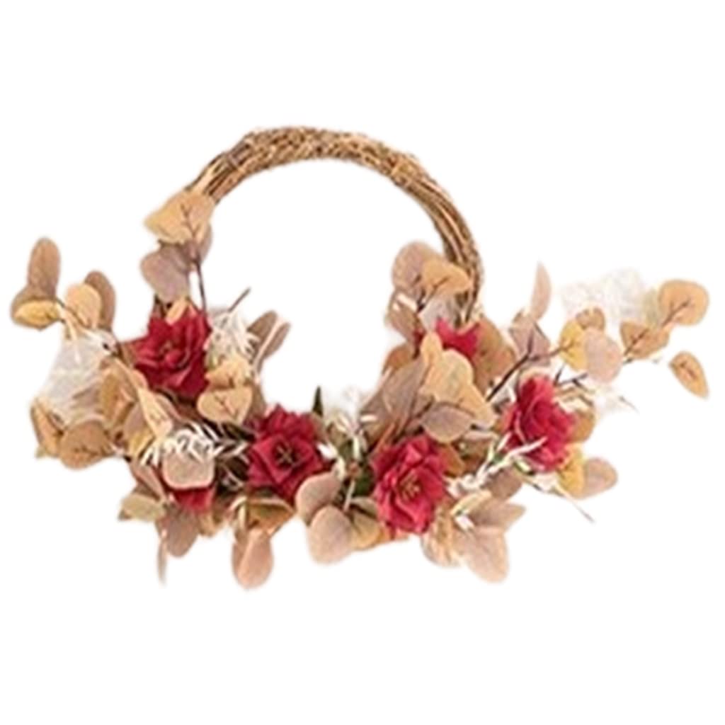 Couronne de style nordique d'automne pour festival extérieur patio
